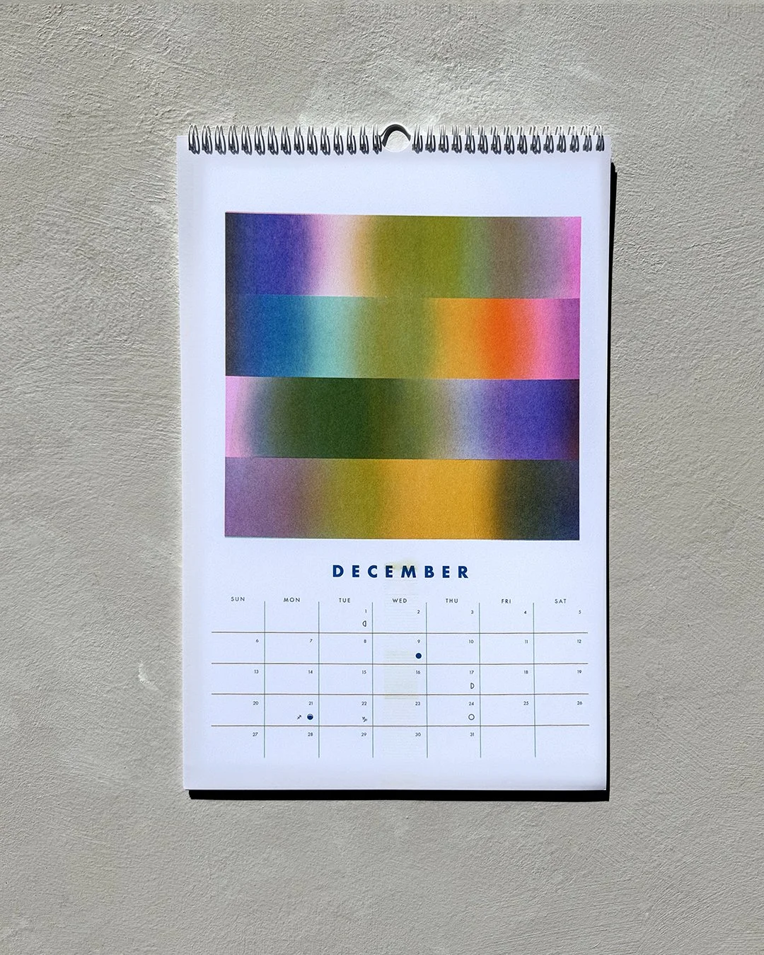 2026 Riso abstract art wall calendar — Robyn A. Frank